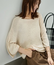 STYLE DELI（スタイルデリ）の「ワイドなルーズネック麻混ニットトップス（ニット/セーター）」