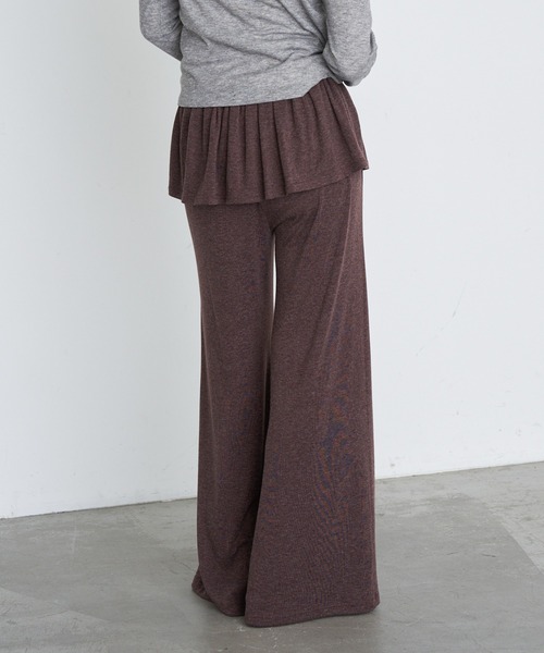 RAY CASSIN(レイカズン)の「カットレイヤードパンツ(その他パンツ・レディース・チャコールグレー/グレー/ブラウン・FREE)」の3枚目の写真