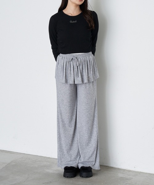 RAY CASSIN(レイカズン)の「カットレイヤードパンツ(その他パンツ・レディース・チャコールグレー/グレー/ブラウン・FREE)」の9枚目の写真