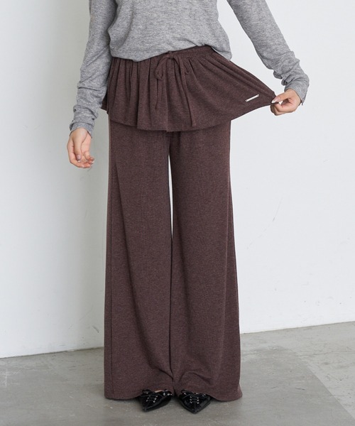 RAY CASSIN(レイカズン)の「カットレイヤードパンツ(その他パンツ・レディース・チャコールグレー/グレー/ブラウン・FREE)」の17枚目の写真