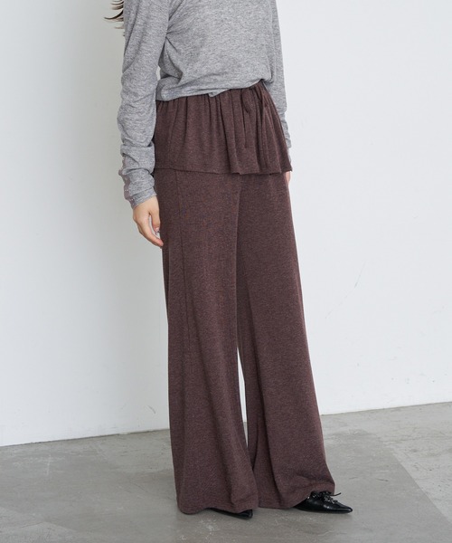 RAY CASSIN(レイカズン)の「カットレイヤードパンツ(その他パンツ・レディース・チャコールグレー/グレー/ブラウン・FREE)」の19枚目の写真