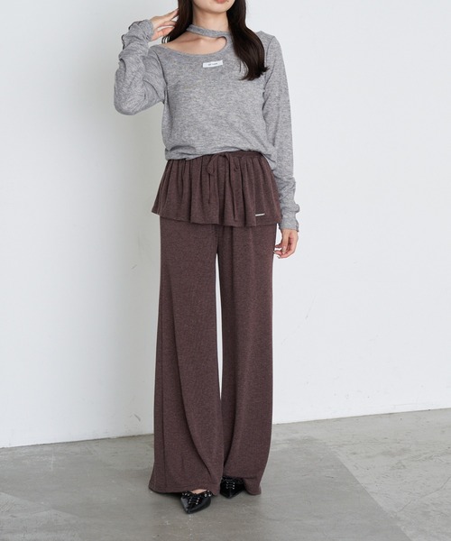 RAY CASSIN(レイカズン)の「カットレイヤードパンツ(その他パンツ・レディース・チャコールグレー/グレー/ブラウン・FREE)」の20枚目の写真