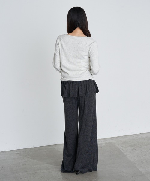 RAY CASSIN(レイカズン)の「カットレイヤードパンツ(その他パンツ・レディース・チャコールグレー/グレー/ブラウン・FREE)」の10枚目の写真