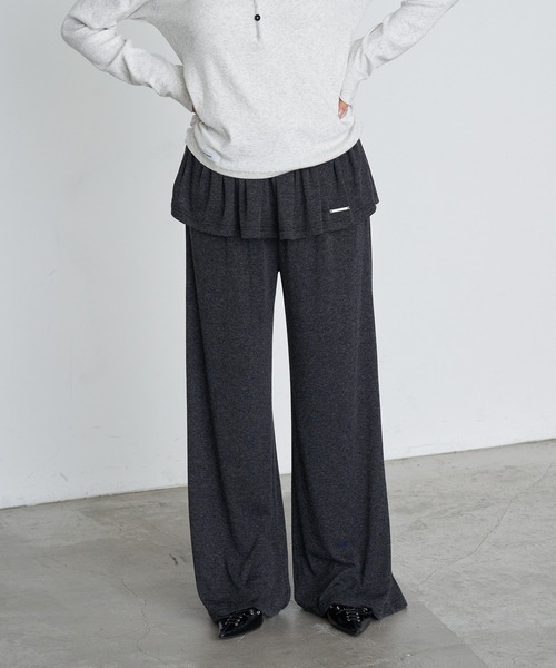 RAY CASSIN(レイカズン)の「カットレイヤードパンツ(その他パンツ・レディース・チャコールグレー/グレー/ブラウン・FREE)」の8枚目の写真