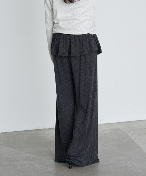 RAY CASSIN(レイカズン)の「カットレイヤードパンツ(その他パンツ・レディース・チャコールグレー/グレー/ブラウン・FREE)」の12枚目の写真