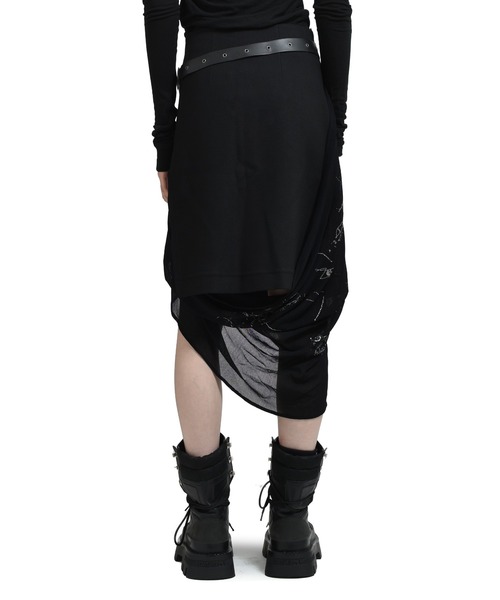 Hyein Seo ラップスカート ヘインソ GRAPHIC WRAP SKIRT(ベルト)|HYEIN SEO(ヘインソ)の