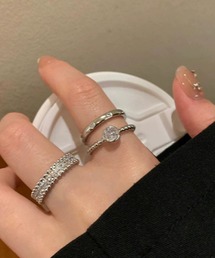 ARCHIVER（アーカイバ）の「【Bz】シルバーリング3点セット/3点セット(RZ）（リング）」