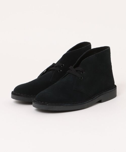 Clarks(クラークス)の「Clarks クラークス DESERT BT EVO. レディースブーツ(デザートブーツエヴォ) 26182930 ブラックスエード(ブーツ・レディース・ブラック・22.5cm/23.0cm/23.5cm/24.0cm/24.5cm)」の1枚目の写真