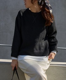 TRIANGLE PALETTE（トライアングルパレット）の「ウール混 スウェットライク オーバーサイズニット（ニット/セーター）」