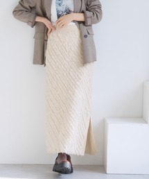 VIS | フリンジニットナロースカート(スカート)