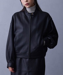 NICOLE white | 【セットアップ対応】スタンドブルゾン(ブルゾン)