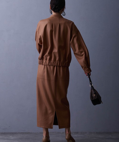 NICOLE white（ニコルホワイト）の「【セットアップ対応】スタンドブルゾン（ブルゾン・レディース・チャコール/ブラック/キャメル・FREE）」の10枚目の写真