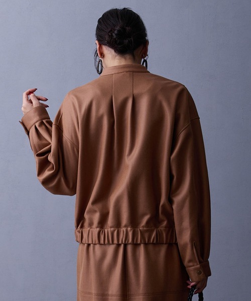 NICOLE white（ニコルホワイト）の「【セットアップ対応】スタンドブルゾン（ブルゾン・レディース・チャコール/ブラック/キャメル・FREE）」の11枚目の写真