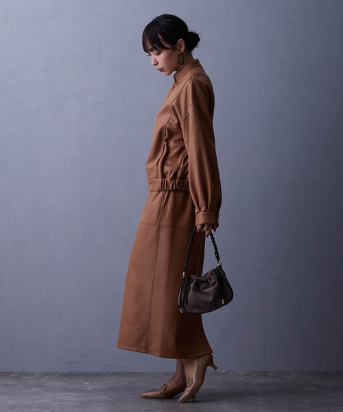 NICOLE white（ニコルホワイト）の「【セットアップ対応】スタンドブルゾン（ブルゾン・レディース・チャコール/ブラック/キャメル・FREE）」の13枚目の写真