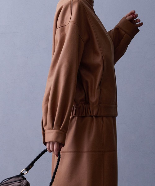 NICOLE white（ニコルホワイト）の「【セットアップ対応】スタンドブルゾン（ブルゾン・レディース・チャコール/ブラック/キャメル・FREE）」の15枚目の写真