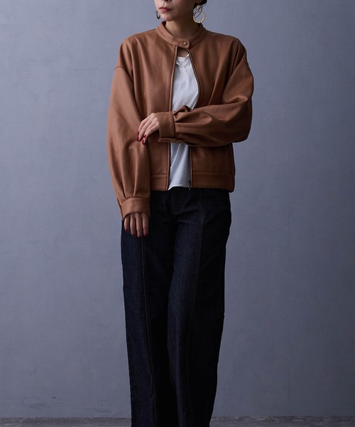 NICOLE white（ニコルホワイト）の「【セットアップ対応】スタンドブルゾン（ブルゾン・レディース・チャコール/ブラック/キャメル・FREE）」の17枚目の写真