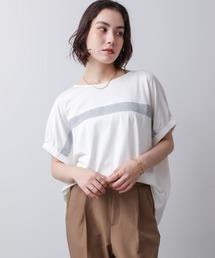 Bou Jeloud（ブージュルード）の「袖口ギャザーラメラインプルオーバー（Tシャツ/カットソー）」