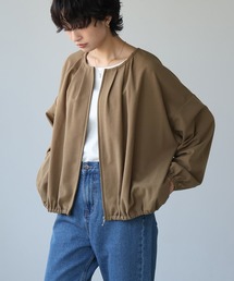 itto...（イット）の「ストレッチジョーゼット梨地ジップアップブルゾン（ブルゾン）」