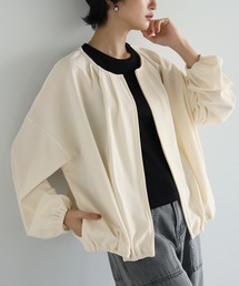 itto...（イット）の「ストレッチジョーゼット梨地ジップアップブルゾン（ブルゾン）」