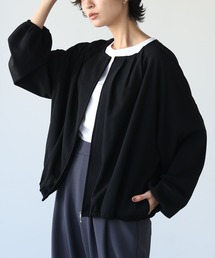 itto...（イット）の「ストレッチジョーゼット梨地ジップアップブルゾン（ブルゾン）」