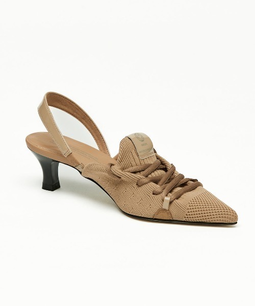 MAISON MAVERICK PRESENTS(メゾンマベリックプレゼンツ)の「【MAISON MAVERICK PRESENTS】Knit Lace-Up Sneaker Heels(パンプス・レディース・ブラック/グレー/レッド/ライム/キャメル・S/M/L)」の13枚目の写真