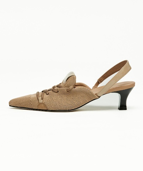 MAISON MAVERICK PRESENTS(メゾンマベリックプレゼンツ)の「【MAISON MAVERICK PRESENTS】Knit Lace-Up Sneaker Heels(パンプス・レディース・ブラック/グレー/レッド/ライム/キャメル・S/M/L)」の12枚目の写真