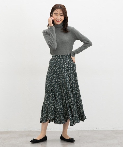 Honeys（ハニーズ）の「フライスタートルネック（Tシャツ/カットソー・レディース・ネイビー/オフホワイト/ヘザーチャコール/グレイッシュベージュ/ブラック/ブラウン系その他・L/LL/M/S）」の17枚目の写真