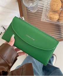 Burner（バーナー）の「【OKUOKU　0909】ワンポイント レザー調 長財布 oku-wallet-23-17【RBTS】（財布）」