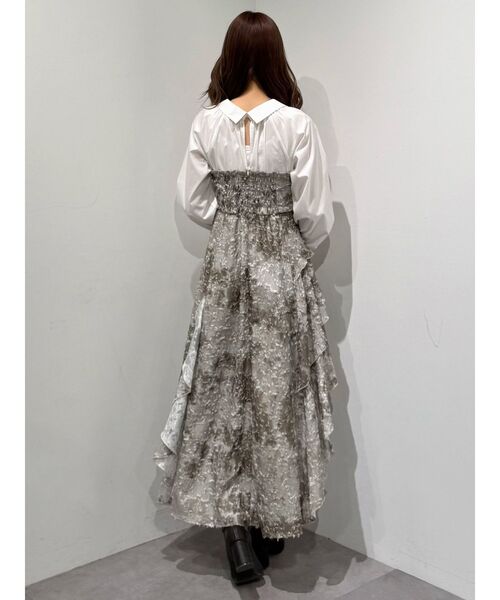 MERCURYDUO（マーキュリーデュオ）の「シャツドッキングコルセットアシメヘムワンピース（ワンピース・レディース・カーキ/チャコールグレー・SMALL/MEDIUM）」の10枚目の写真