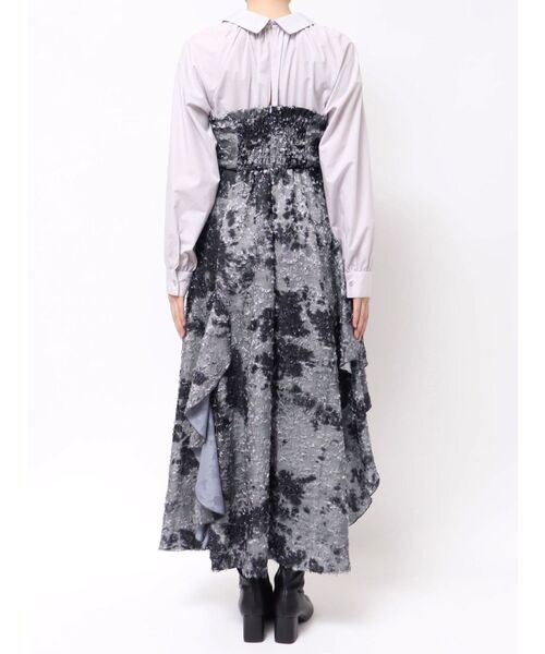 MERCURYDUO(マーキュリーデュオ)の「シャツドッキングコルセットアシメヘムワンピース(ワンピース・レディース・カーキ/チャコールグレー・SMALL/MEDIUM)」の4枚目の写真