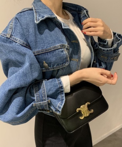 FREE STYLISTS(フリー スタイリスト)の「YUGA_YGMC Volume sleeve denim jacket(その他アウター・レディース・ブルー/インディゴブルー・FREE)」の1枚目の写真