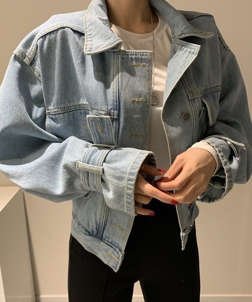 FREE STYLISTS(フリー スタイリスト)の「YUGA_YGMC Volume sleeve denim jacket(その他アウター・レディース・ブルー/インディゴブルー・FREE)」の12枚目の写真