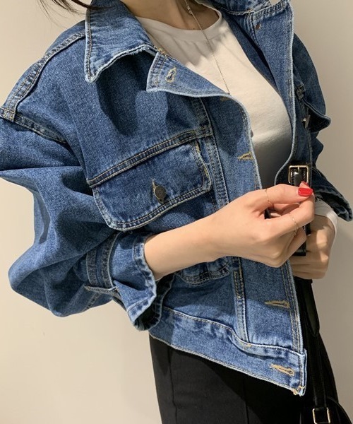 FREE STYLISTS(フリー スタイリスト)の「YUGA_YGMC Volume sleeve denim jacket(その他アウター・レディース・ブルー/インディゴブルー・FREE)」の7枚目の写真