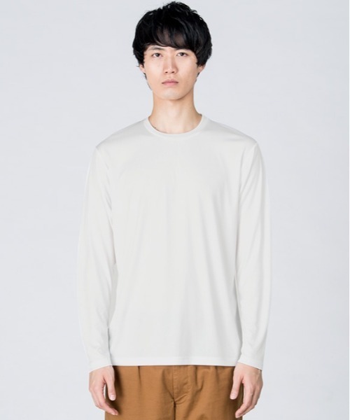 BACKYARD FAMILY（バックヤードファミリー）の「3.5オンス インターロック ドライ長袖Tシャツ（Tシャツ/カットソー・メンズ・ブラック/ピンク系その他/ネイビー/ホワイト/ダークグレー/ブラック系その他/インディゴブルー・S/M/L/LL）」の9枚目の写真