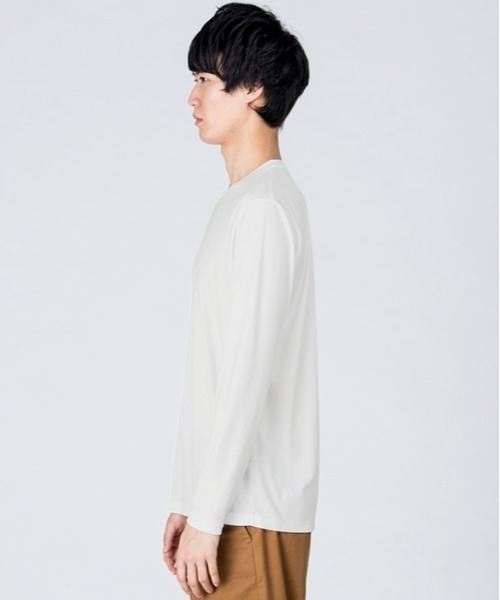 BACKYARD FAMILY（バックヤードファミリー）の「3.5オンス インターロック ドライ長袖Tシャツ（Tシャツ/カットソー・メンズ・ブラック/ピンク系その他/ネイビー/ホワイト/ダークグレー/ブラック系その他/インディゴブルー・S/M/L/LL）」の10枚目の写真