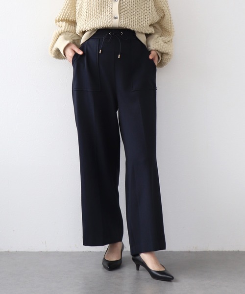 Jines(ジネス)の「メランジ2wayカルゼパンツ【セットアップ可】(その他パンツ・レディース・ネイビー/ブラウン・38)」の2枚目の写真