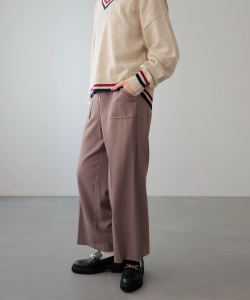 Jines(ジネス)の「メランジ2wayカルゼパンツ【セットアップ可】(その他パンツ・レディース・ネイビー/ブラウン・38)」の21枚目の写真