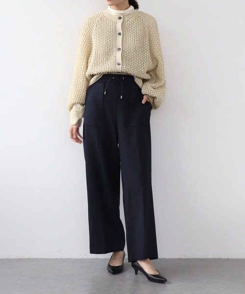 Jines(ジネス)の「メランジ2wayカルゼパンツ【セットアップ可】(その他パンツ・レディース・ネイビー/ブラウン・38)」の3枚目の写真