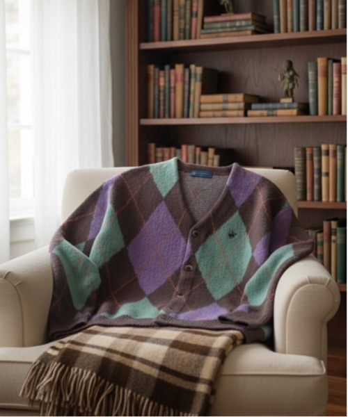 BEVERLY HILLS POLO CLUB（ビバリーヒルズポロクラブ）の「【BEVERLY HILLS POLO CLUB/ビバリーヒルズポロクラブ】モヘヤタッチニット総柄Ｖネックカーディガン（ニット/セーター・レディース・その他/その他1/その他2/その他3/その他5/その他6/その他7/その他4・MEDIUM/LARGE）」の2枚目の写真