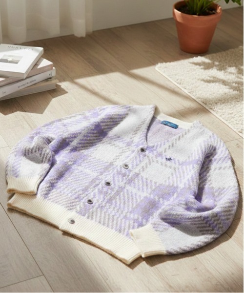 BEVERLY HILLS POLO CLUB（ビバリーヒルズポロクラブ）の「【BEVERLY HILLS POLO CLUB/ビバリーヒルズポロクラブ】モヘヤタッチニット総柄Ｖネックカーディガン（ニット/セーター・レディース・その他/その他1/その他2/その他3/その他5/その他6/その他7/その他4・MEDIUM/LARGE）」の3枚目の写真