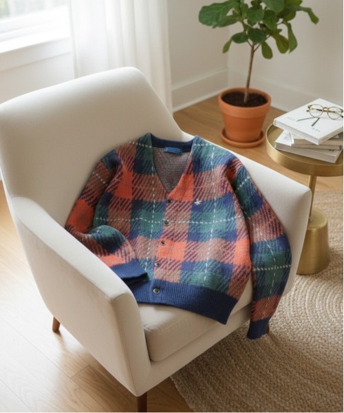 BEVERLY HILLS POLO CLUB（ビバリーヒルズポロクラブ）の「【BEVERLY HILLS POLO CLUB/ビバリーヒルズポロクラブ】モヘヤタッチニット総柄Ｖネックカーディガン（ニット/セーター・レディース・その他/その他1/その他2/その他3/その他5/その他6/その他7/その他4・MEDIUM/LARGE）」の6枚目の写真