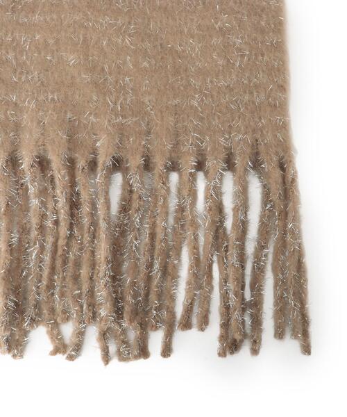 SHOO・LA・RUE（シューラルー）の「太フリンジラメストール（ストール/ショール・レディース・ピンク系/アイボリー/ブラウン系/サックスブルー/グレー・00）」の9枚目の写真