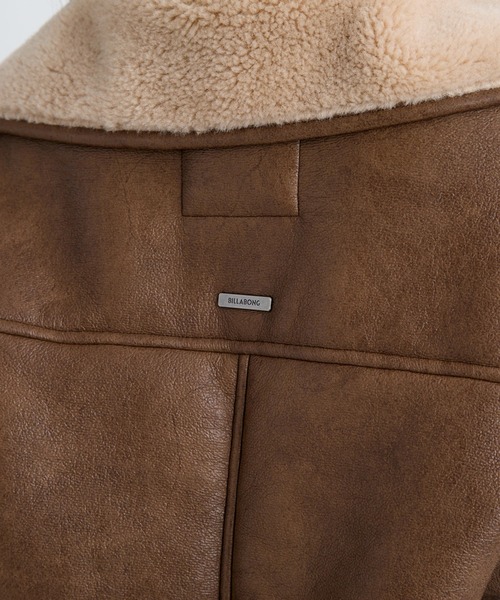 BILLABONG(ビラボン)の「BILLABONG レディース FAUX LEATHER MOUTON ジャケット 【2025年秋冬モデル】 @autumn/ビラボンレザーボアジャケット(ブルゾン・レディース・ブラウン系その他/ブラック・MEDIUM)」の9枚目の写真