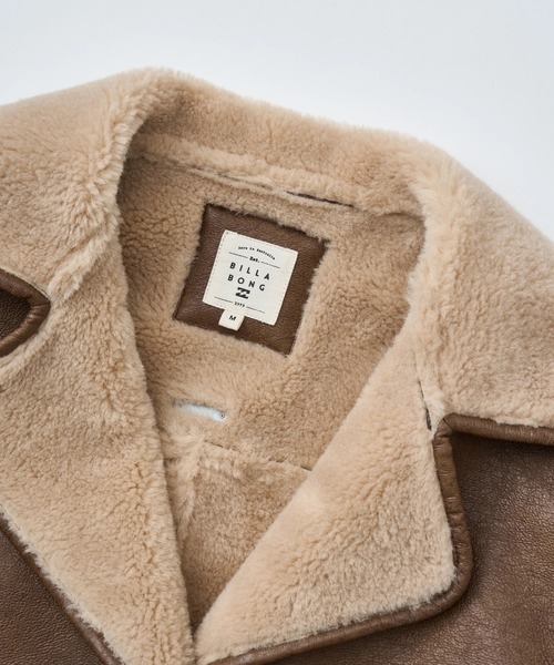 BILLABONG(ビラボン)の「BILLABONG レディース FAUX LEATHER MOUTON ジャケット 【2025年秋冬モデル】 @autumn/ビラボンレザーボアジャケット(ブルゾン・レディース・ブラウン系その他/ブラック・MEDIUM)」の11枚目の写真