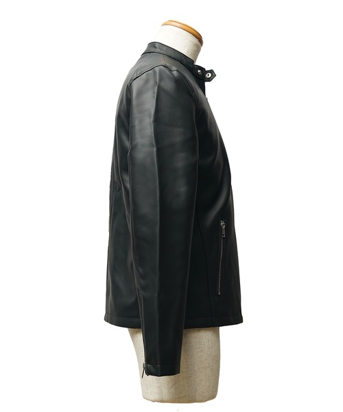 PUレザーシングルライダース メンズ ジャケット アウター レザー