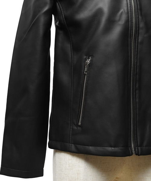 PUレザーシングルライダース メンズ ジャケット アウター レザー