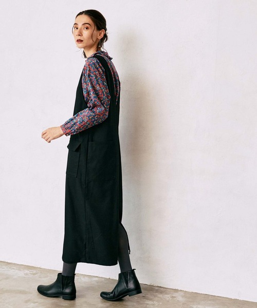 LA MARINE FRANCAISE(マリン フランセーズ)の「2wayワークジャンスカ(ワンピース・レディース・ブラック/ベージュ・FREE)」の3枚目の写真