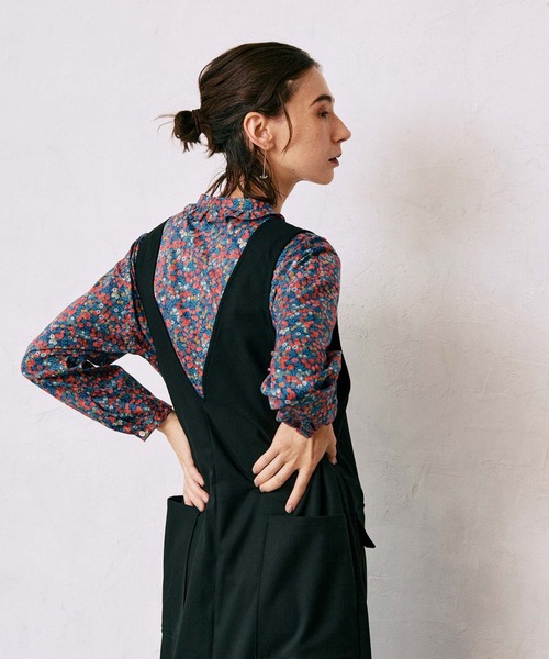 LA MARINE FRANCAISE(マリン フランセーズ)の「2wayワークジャンスカ(ワンピース・レディース・ブラック/ベージュ・FREE)」の4枚目の写真