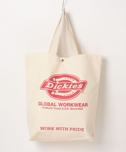 Dickies(ディッキーズ)の「【78】【Dickies(ディッキーズ)】CANVAS TOTE BAG(ショルダーバッグ・レディース・レッド/オフホワイト・FREE)」の2枚目の写真