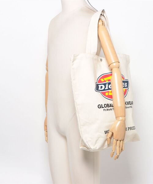Dickies(ディッキーズ)の「【78】【Dickies(ディッキーズ)】CANVAS TOTE BAG(ショルダーバッグ・レディース・レッド/オフホワイト・FREE)」の14枚目の写真